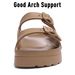 Kidmi Summer Women's Platform Sandals Comfort Foam Slides Lightweight Thick Soles Cloud Sandals Adjustable Buckle Cushion Sandal_vogvips.com
