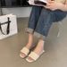 Bohemian Summer Cross Strap Roman Sandals - Soft Sole Open Toe Slide Sandals For Women In Retro Style (Available In Coffee, Denim Blue, Beige)_vogvips.com