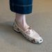 Lan Cabinet Edition ~ Genuine Leather Patchwork Slip-On Mary Jane Loafers For Women Low Heel One-Strap Camellia_vogvips.com