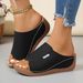 European And American Large-size Thick-soled Wedge Flip-flops, Simple, Casual, Fashionable, Lightweight Sandals With_vogvips.com