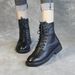 European Warm Series 2025 Autumn Winter Women's Martin With Fleece New Versatile Trendy British Style Short Slim Boots_vogvips.com
