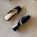 New Soft Leather Multi-color Square-toe Müller Shoes - Ankle Strap With 3cm Metal Chain - Versatile Casual Low-heeled Half-toe Shoes_vogvips.com