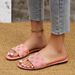 Large Flat Flat Embroidered Slippers Women Wear Light Beach Sandals Over Round Heads_vogvips.com