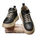 European Warm Series Mid-Top Autumn Casual High-Top Leather Martin Boots No-Tie Shoelaces Cotton Shoes Men's Winter Plush Warm_vogvips.com