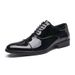 Men’s Patent Leather Cap Toe Oxford Dress Shoes, Shiny Formal Wedding Tuxedo Shoes_vogvips.com