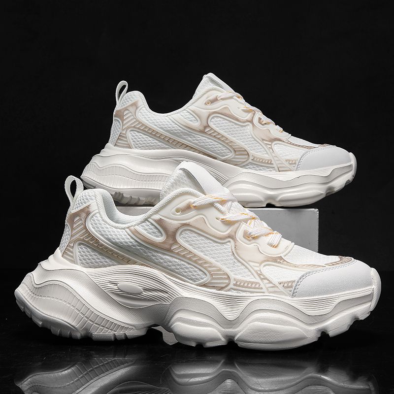 Dad Men's Autumn Breathable Casual Trend All Match Thick Soles Increase Non-slip Youth Sports Fashion Shoes_vogvips.com