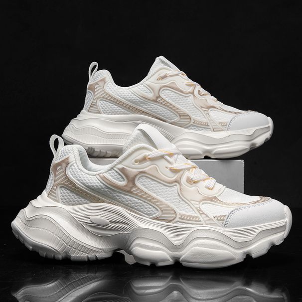 Dad Men's Autumn Breathable Casual Trend All Match Thick Soles Increase Non-slip Youth Sports Fashion Shoes_vogvips.com