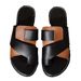 Casual Flat Large-size Women's Slippers 2024 New Style, Color-blocked Slip-on Comfortable Black And White Foreign Trade Peep-toe Shoes_vogvips.com