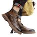 Live Martin For Men British Style Genuine Leather High-top Trendy Versatile Mid-top Work Short Boots_vogvips.com