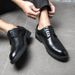 Euro Step Brogue Korean Version British Style Trendy Casual Business Formal Leather Men's Suit Wedding Shoes 830-A_vogvips.com