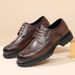 Euro Step 2025 Autumn New Genuine Men's Brogue Formal Brown British Style Height-Increasing Business Leather Shoes For Men_vogvips.com