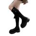 Slimming Knight Two-Way Thick-Soled Over-the-Knee New Long Folded High Boots For Petite Women Autumn Winter_vogvips.com