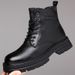 European Warm Series 2025 Autumn Winter New High-top Cotton With Fleece Lining, Warm Work Martin Boots, Men's Thick-soled Shoes 2361_vogvips.com
