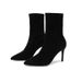 High Heel Ankle For Women 2025 Autumn Winter New Pointed Toe Sexy Black Suede Stiletto Bare Internet Celebrity Elastic_vogvips.com