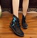 Summer Boots Floral Fabric Patchwork Lace Mesh Breathable Ethnic Style Buckle Embroidered Women's Single Shoes Sandals_vogvips.com