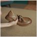 Soft Leather, Soft Sole, British-style Women's Leather Shoes, 2025 Spring And Autumn, Round Toe, Chunky Heel, Retro_vogvips.com