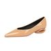 French Special-shaped Heel Patent Leather One-pedal Shallow-mouth Single Shoes Women's Comfortable Pointed Low-heeled Women's Shoes_vogvips.com