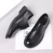Men's Business Formal High-end Genuine Leather Casual Black British Style Solid Color Height-increasing Wedding Shoes_vogvips.com