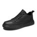 Spring 2024 New Men's Sports Casual British Style Black Leather Work Versatile Formal Business Trend Shoes_vogvips.com