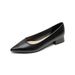 Pointed Single Shoes Women's Light Mouth Thick Heel High Heels One Pedal Black Commuter Work Shoes_vogvips.com