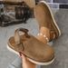 Women's Shoes Slippers For Women Fashion Versatile Cowhide Thick Bottom Velcro Closed Toe Slippers_vogvips.com