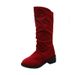 Women's 2025 Autumn Winter New Fashion Suede Slip-On High Low Heel Plus Size Over-the-Knee Boots For Women_vogvips.com