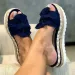 Adhesive Shoes Breathable Lightweight Women Cloth Butterfly Bow Cool Dragging Thick Bottomed Slope Ladies' Wer_vogvips.com