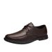 Round Head First Layer Men's Leather Splicing Leather Shoes Lace-up Low State Men's Formal Single Shoes_vogvips.com
