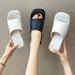 Women's Wedge Heel Slides Fish Mouth One Line Thick Bottom Women's Slope Heel Waterproof Platform Large Beach Cool Slippers_vogvips.com