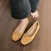 Giant Soft French Flat-soled Single Shoes Women's Bow Ballet Shallow Mouth Soft-soled Beanie Shoes_vogvips.com