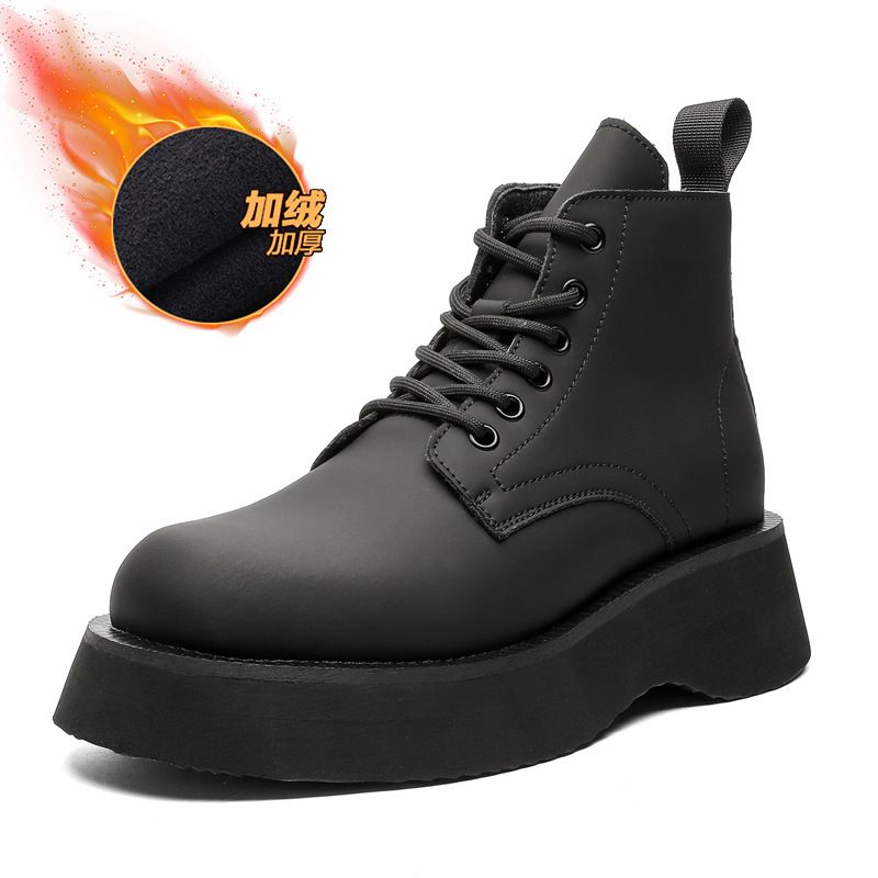 Vintage Men's Martin Boots Medium Boots Black Tooling Chelsea Men's Boots_vogvips.com