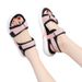 Sports Sandals Women's Ins Tide Beach Shoes Student Versatile Velcro Flat Sandals_vogvips.com