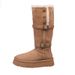 Tall Tube Velvet Thickened Snow Boots Women's Thick-soled Warm Medium And Long Tube Snow Cotton Boots Cotton Shoes_vogvips.com