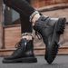 European Warm Series Men's Martin 2025 Thick Sole Genuine Leather Fleece Lined Warm Mid-Calf First Layer Cowhide Casual Work Boots_vogvips.com