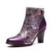 WalkPrime Blue Dream Butterfly New Model Large Size Export European And American Boots Niche Retro Women's Shoes_vogvips.com
