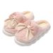 Butterfly Knot Cotton New Autumn And Indoor Home Maternity Thick Sole Plush Slippers For Women, Winter Outdoor Wear_vogvips.com