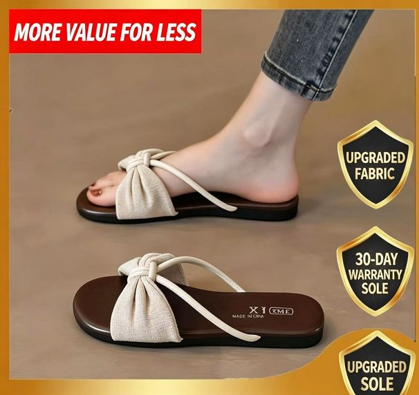 Leopard Print Flat Sandals For Women, 2026 Summer New Style, With Bow And Skirt Matching, Super Popular Soft-soled_vogvips.com