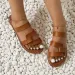 Slippers Women Flat 2024 Leather Style High Heels Sandals Summer Ladies Slides Designer Shoes Atos De Mujer_vogvips.com