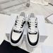 (Dingji) Zhao Lusi's Same Sports Shoes, 2025 Autumn New Black And White Panda Leather Thick Sole Rest_vogvips.com