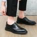Suitable For All Seasons 2025 Spring And Autumn New Zipper Slip-On Large Size Business Casual Loafers For Men, Wedding Shoes, Sizes 38-46_vogvips.com
