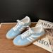 Women's Casual Sport Flat Bottom Versatile All-Match Shoes For Retro Suede Buckle Breathable Wear-resistant_vogvips.com
