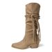 Tassel Long For Women 2025 Autumn Winter Egyptian Over-the-Knee Thick Heel Pointed High Stacked Boots_vogvips.com