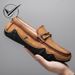 New men's casual leather shoes a slip-on driving bean shoes men's shoes_vogvips.com