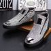 European Warm Series Fashion Short High-top Sneakers Single British Style Height-increasing Martin Boots Hairstylist Leather Sequin Men's_vogvips.com