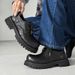 Casual Leather New Big Toe Derby Men's Autumn Thick Sole Height Increasing British Style Work Shoes_vogvips.com