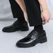 Big size new casual leather shoes fashion men's business shoes_vogvips.com