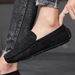 Fashion Suede Leather Men Casual Shoes Comfortable Man Loafers Lightweight Lazy Boat Shoes Breathable Slip On Man Driving Shoes_vogvips.com