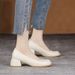 Mary Jane Shoes, Soft Leather, Medium Chunky Heel, 2026 Four-season Model, Round-toe Loafers, Korean Style, Fashionable_vogvips.com