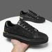 Popular Cross-Border New Genuine Leather Versatile Sneakers For Spring And Summer, Men's Black White Shoes,_vogvips.com