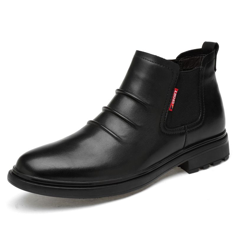 Martin Boots Men's Trendy High-top Large-size Men's Shoes, Chelsea Short Boots Thick-soled Heightening Men's Boots_vogvips.com